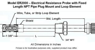 ER2000 310x165 ER2000 Electrical Resistance Probe with Fixed Length NPT Pipe Plug Mount and Loop Element
